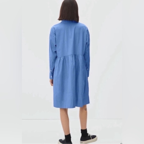 Everlane The Field Dress Oversized Shirt Dress Blue - Picture 2 of 10